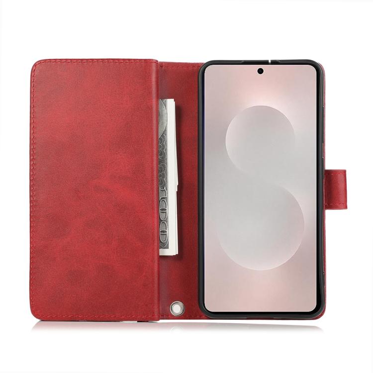 For Samsung Galaxy S26 Ultra 5G Wristband Card Slot Leather Phone Case