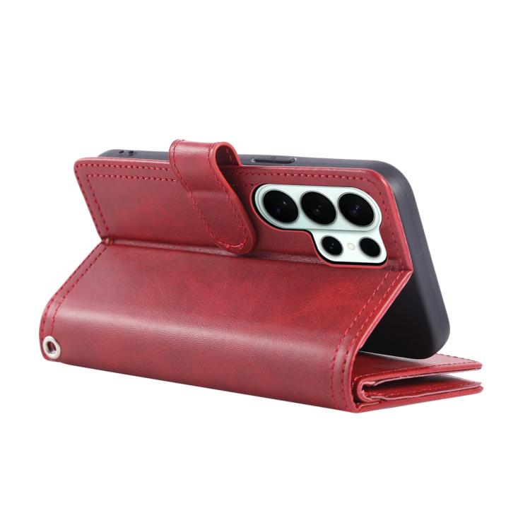 For Samsung Galaxy S26 Ultra 5G Wristband Card Slot Leather Phone Case