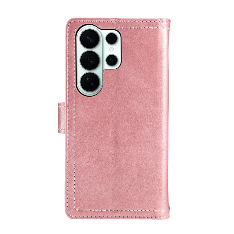 For Samsung Galaxy S26 Ultra 5G Wristband Card Slot Leather Phone Case