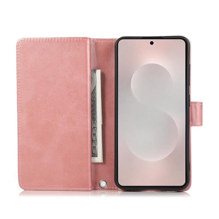 For Samsung Galaxy S26 Ultra 5G Wristband Card Slot Leather Phone Case