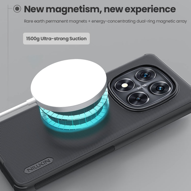For Redmi Note 14 Pro+ 5G NILLKIN Frosted Shield Pro Magnetic Phone Case - Black