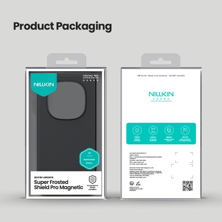 For Redmi Note 15 Pro+ 5G Global 163.3mm NILLKIN Frosted Shield Pro Magnetic Phone Case - Black