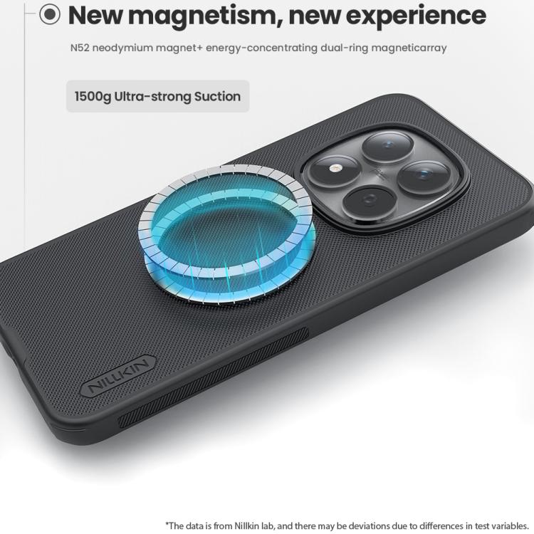 For Redmi Note 15 Pro 5G Global 163.6mm NILLKIN Frosted Shield Pro Magnetic Phone Case - Black