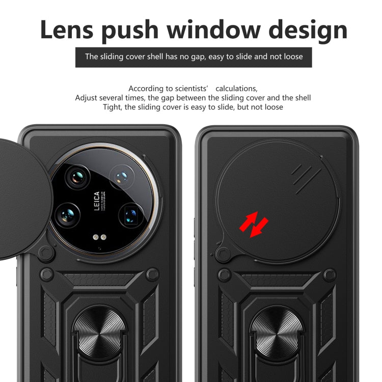 For Xiaomi 14 Ultra Sliding Camera Cover Design TPU Hybrid PC Phone Case