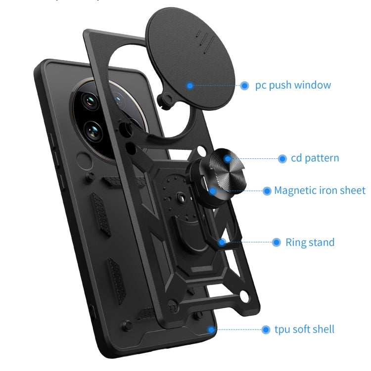 For Xiaomi 14 Ultra Sliding Camera Cover Design TPU Hybrid PC Phone Case