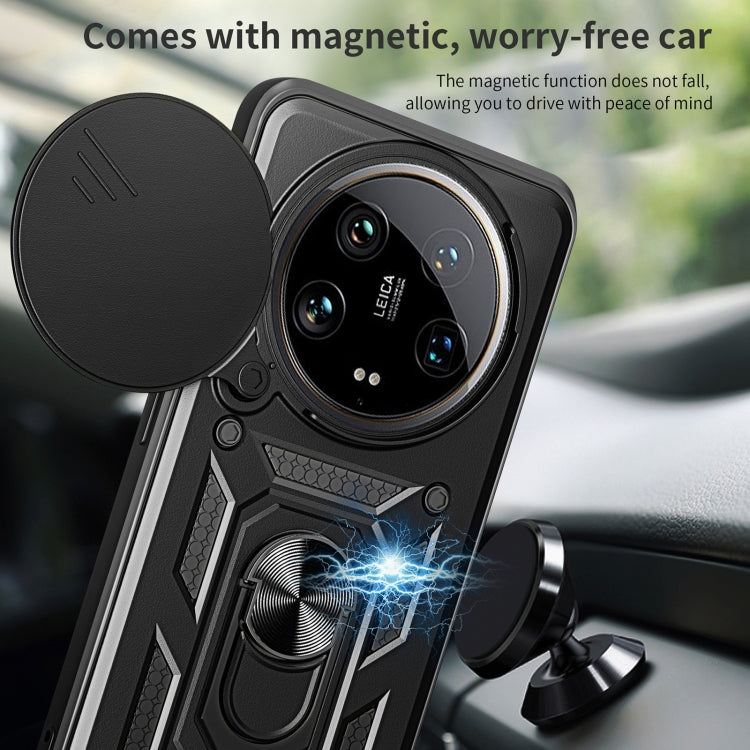 For Xiaomi 14 Ultra Sliding Camera Cover Design TPU Hybrid PC Phone Case