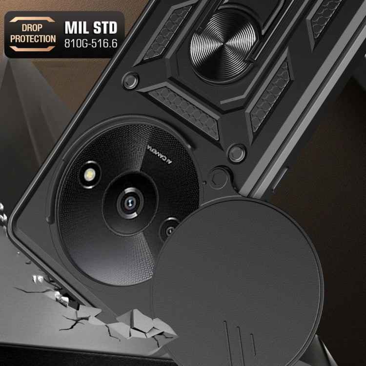 For Xiaomi Redmi A3 Sliding Camera Cover Design TPU Hybrid PC Phone Case