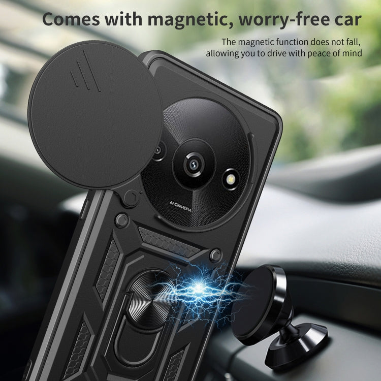 For Xiaomi Redmi A3 Sliding Camera Cover Design TPU Hybrid PC Phone Case