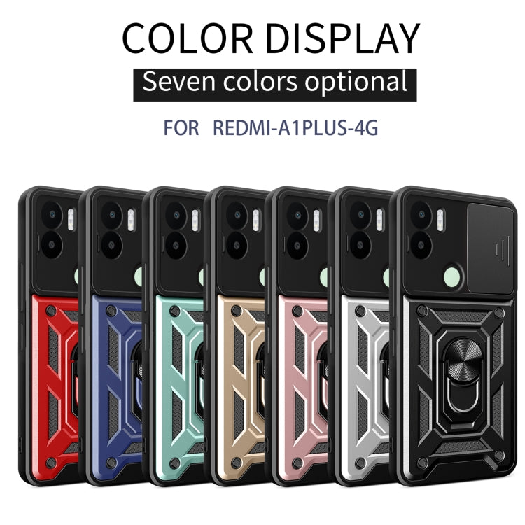 For Xiaomi Redmi A1+ Sliding Camera Cover Design TPU Hybrid PC Phone Case