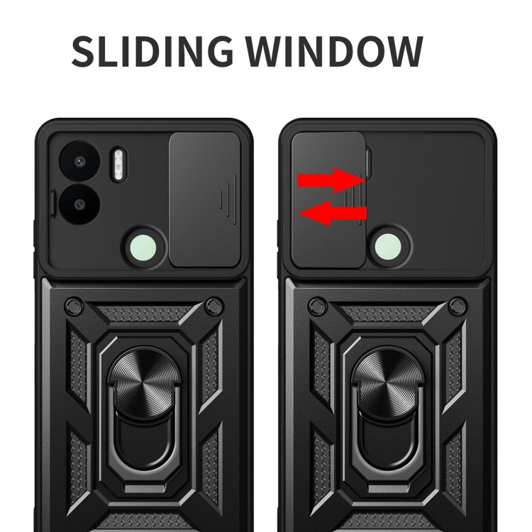 For Xiaomi Redmi A1+ Sliding Camera Cover Design TPU Hybrid PC Phone Case