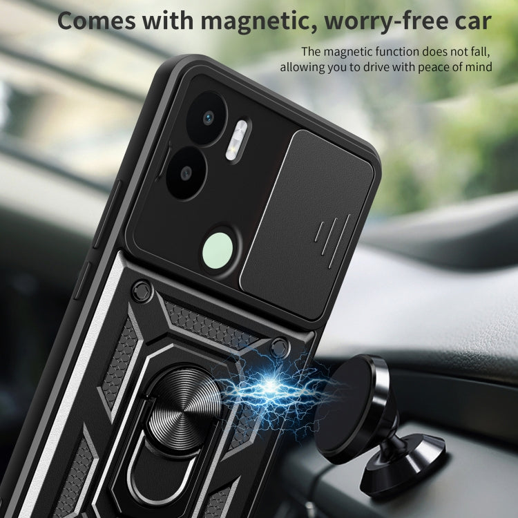 For Xiaomi Redmi A1+ Sliding Camera Cover Design TPU Hybrid PC Phone Case
