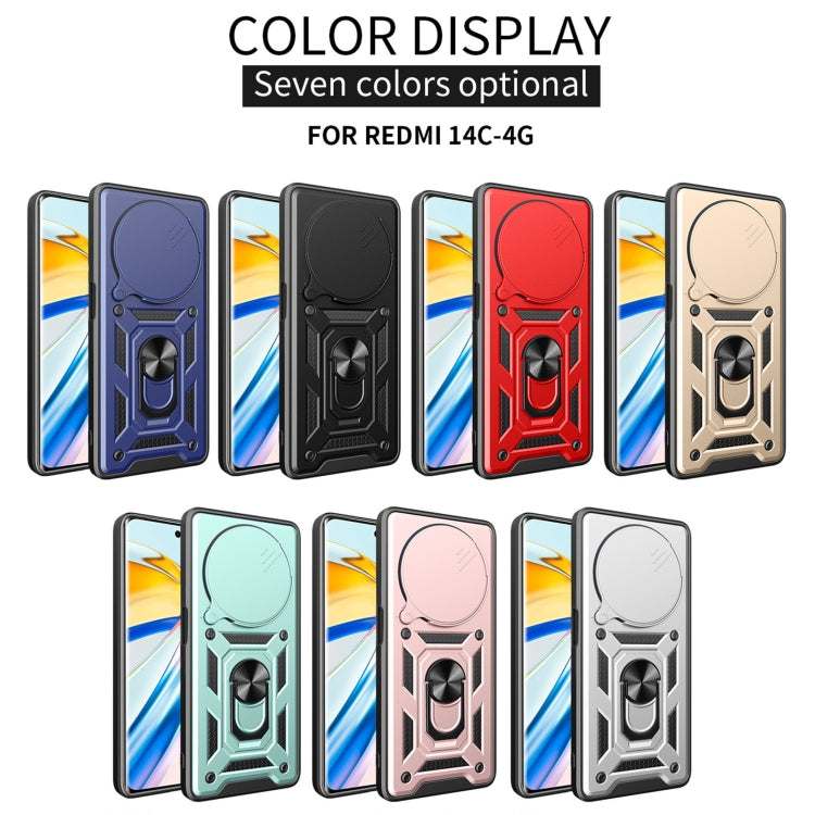 For Xiaomi Redmi 14R / 14C / Poco C75 Sliding Camera Cover Design TPU Hybrid PC Phone Case