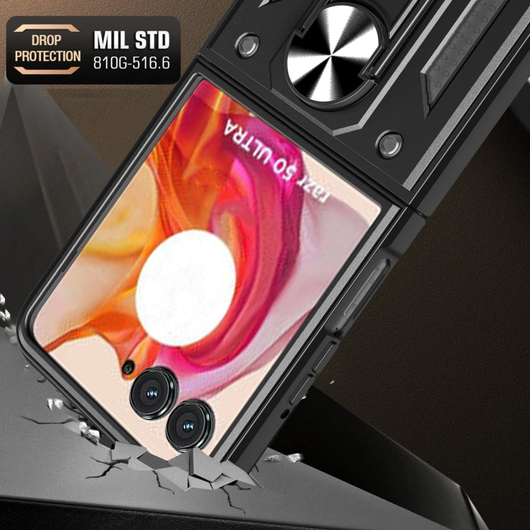 For Motorola Razr 50 Ultra Armor Ring Holder TPU Hybrid PC Phone Case