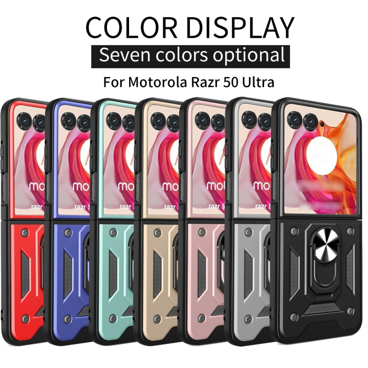 For Motorola Razr 50 Ultra Armor Ring Holder TPU Hybrid PC Phone Case