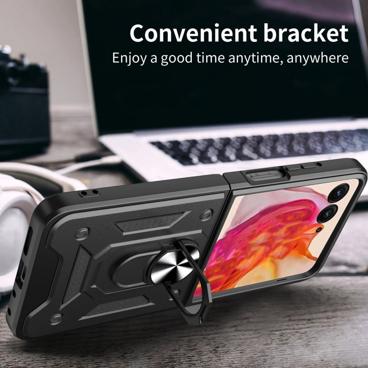 For Motorola Razr 50 Armor Ring Holder TPU Hybrid PC Phone Case