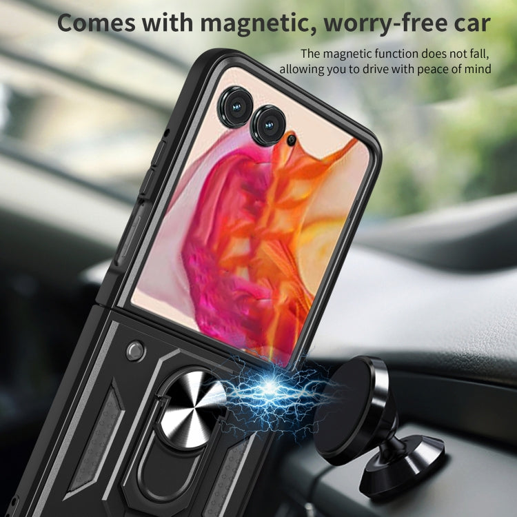 For Motorola Razr 50 Armor Ring Holder TPU Hybrid PC Phone Case