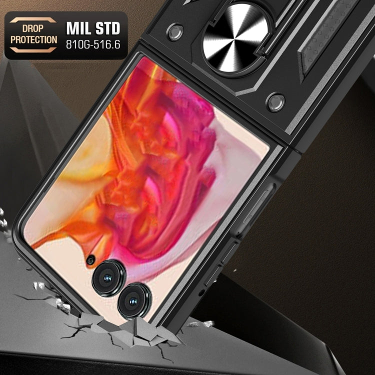 For Motorola Razr 50 Armor Ring Holder TPU Hybrid PC Phone Case
