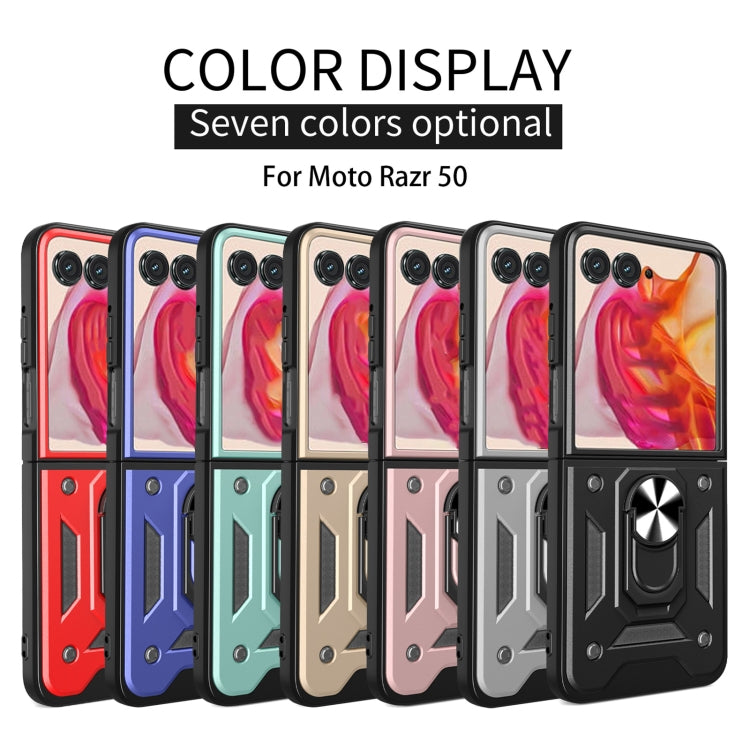 For Motorola Razr 50 Armor Ring Holder TPU Hybrid PC Phone Case