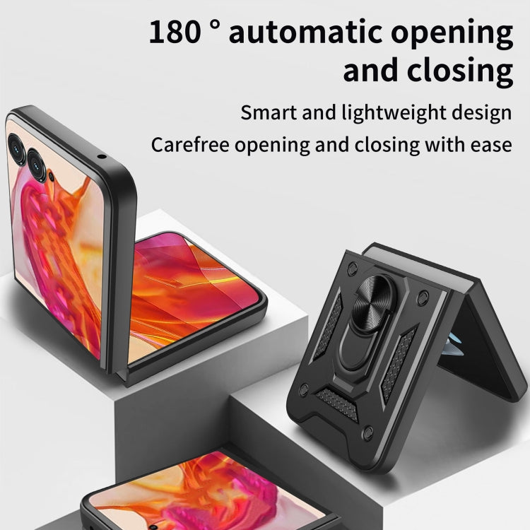 For Motorola Razr 50 Armor Ring Holder TPU Hybrid PC Phone Case