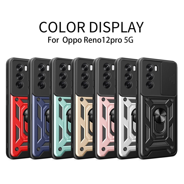 For OPPO Reno12 Pro 5G Global Sliding Camera Cover Design TPU+PC Phone Case