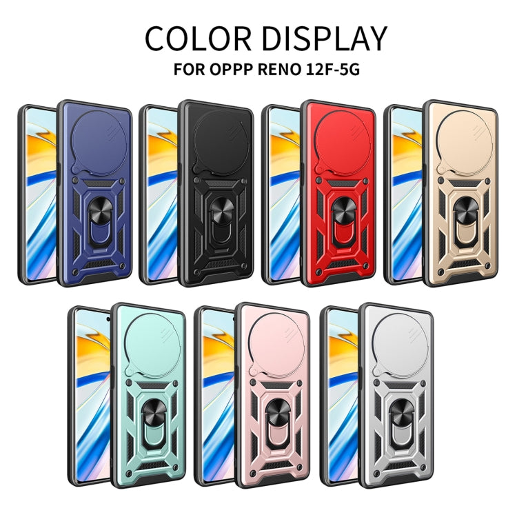 For OPPO Reno12 F 5G Global Sliding Camera Cover Design TPU+PC Phone Case