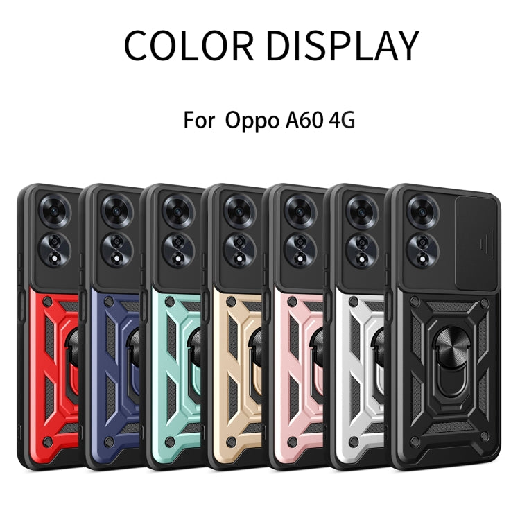 For OPPO A60 4G Sliding Camera Cover Design TPU+PC Phone Case