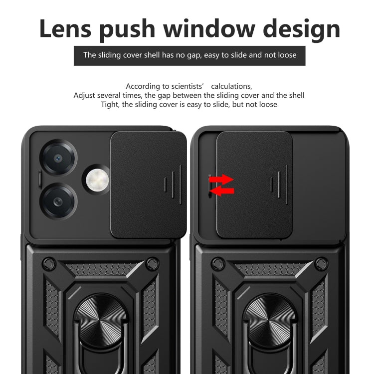 For OPPO A3x 5G India / A3x 4G Sliding Camera Cover Design TPU+PC Phone Case