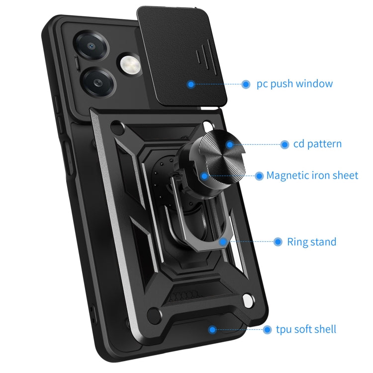 For OPPO A3x 5G India / A3x 4G Sliding Camera Cover Design TPU+PC Phone Case