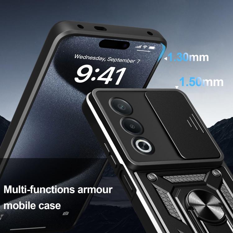 For OPPO A3 Pro 5G India / A80 5G Sliding Camera Cover Design TPU+PC Phone Case