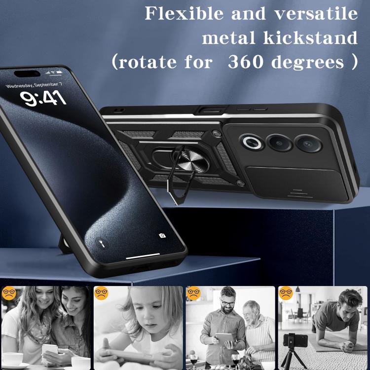 For OPPO A3 Pro 5G India / A80 5G Sliding Camera Cover Design TPU+PC Phone Case