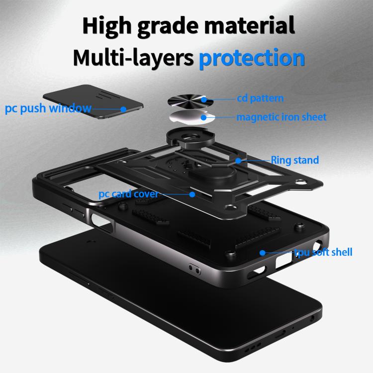 For OPPO A5 5G Global Sliding Camera Cover Design TPU+PC Phone Case