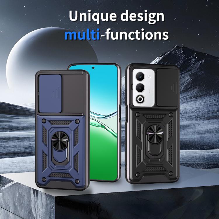 For OPPO A5 5G Global Sliding Camera Cover Design TPU+PC Phone Case