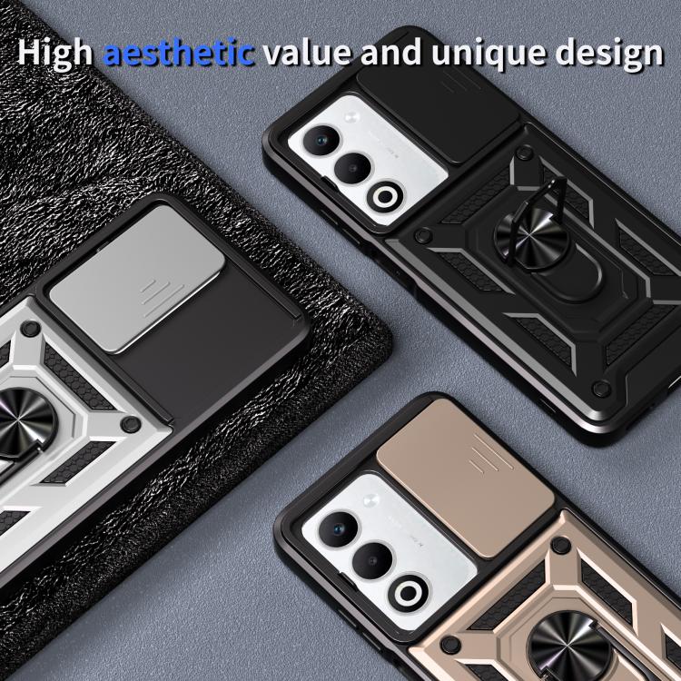 For OPPO A5 5G Global Sliding Camera Cover Design TPU+PC Phone Case