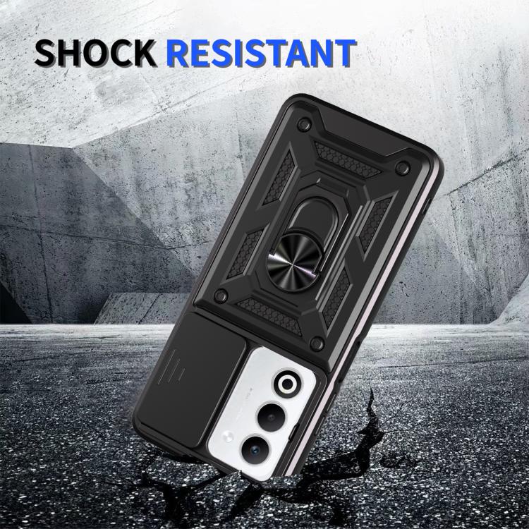 For OPPO A5 5G Global Sliding Camera Cover Design TPU+PC Phone Case