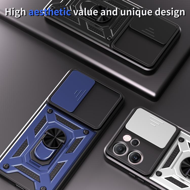 For OPPO Reno14 F 5G Global Sliding Camera Cover Design TPU+PC Phone Case