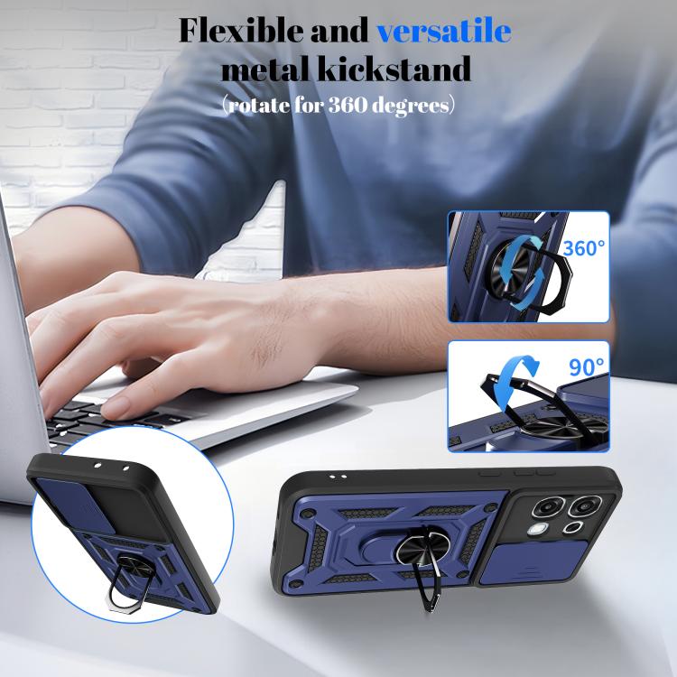 For OPPO A6 Pro 4G / 5G / F31 5G Sliding Camera Cover Design TPU+PC Phone Case