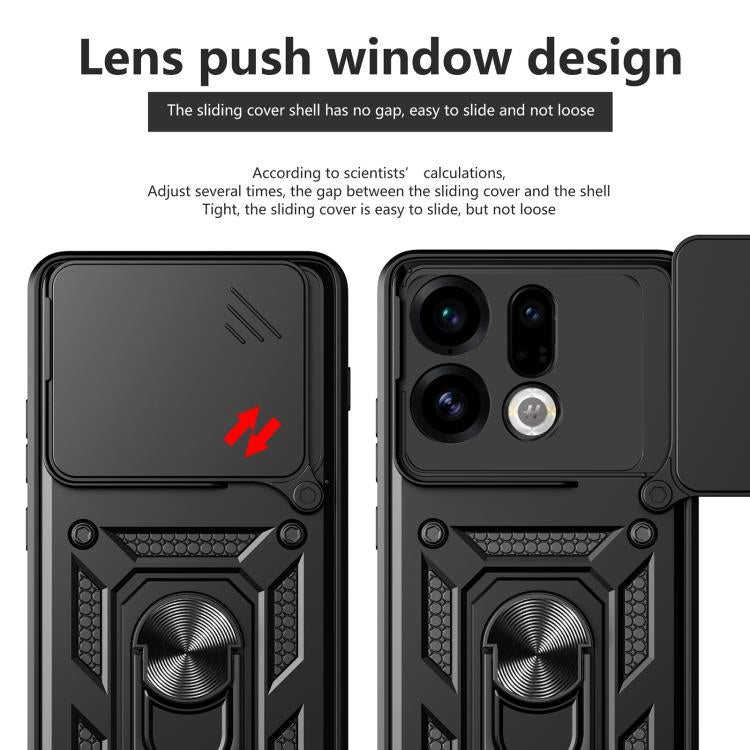 For OPPO Find X9 Sliding Camera Cover Design TPU+PC Phone Case