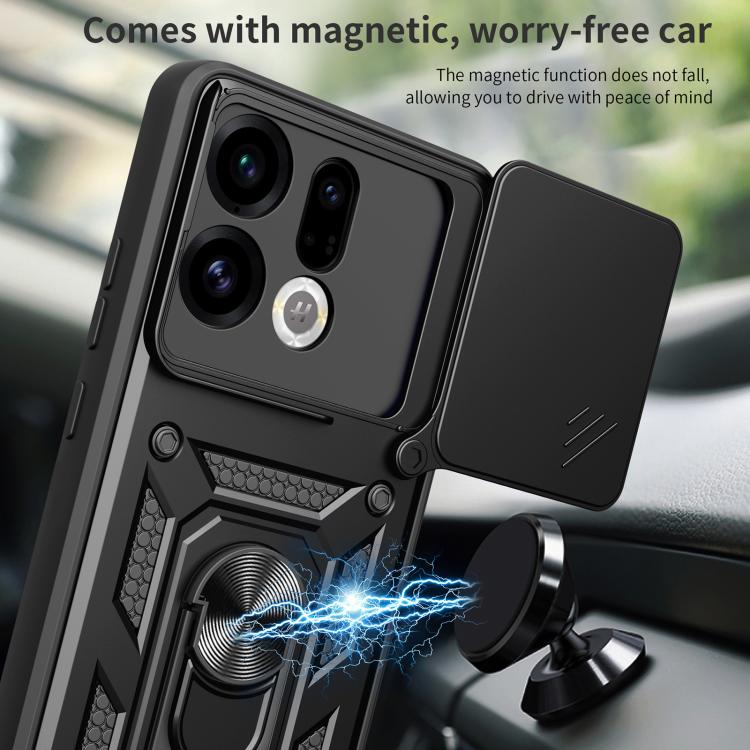 For OPPO Find X9 Sliding Camera Cover Design TPU+PC Phone Case