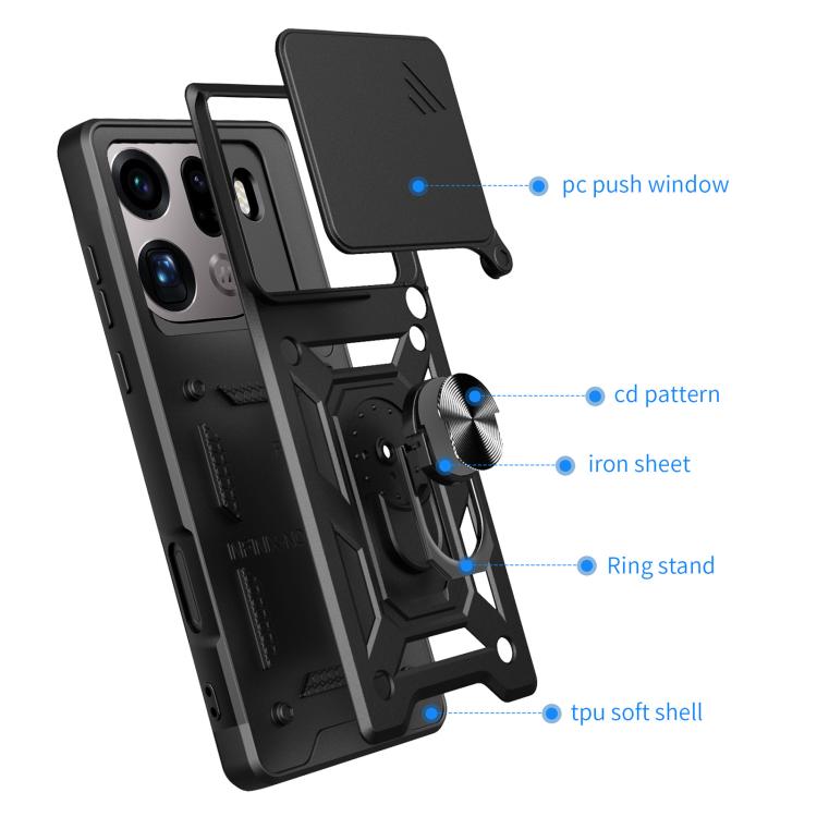 For OPPO Find X9 Pro Sliding Camera Cover Design TPU+PC Phone Case