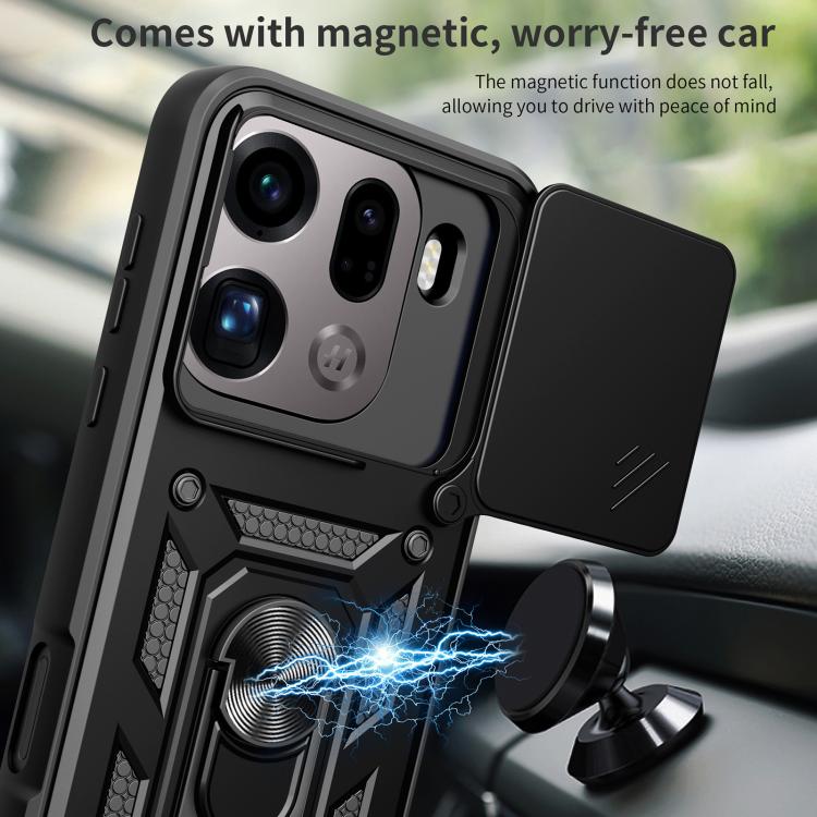 For OPPO Find X9 Pro Sliding Camera Cover Design TPU+PC Phone Case