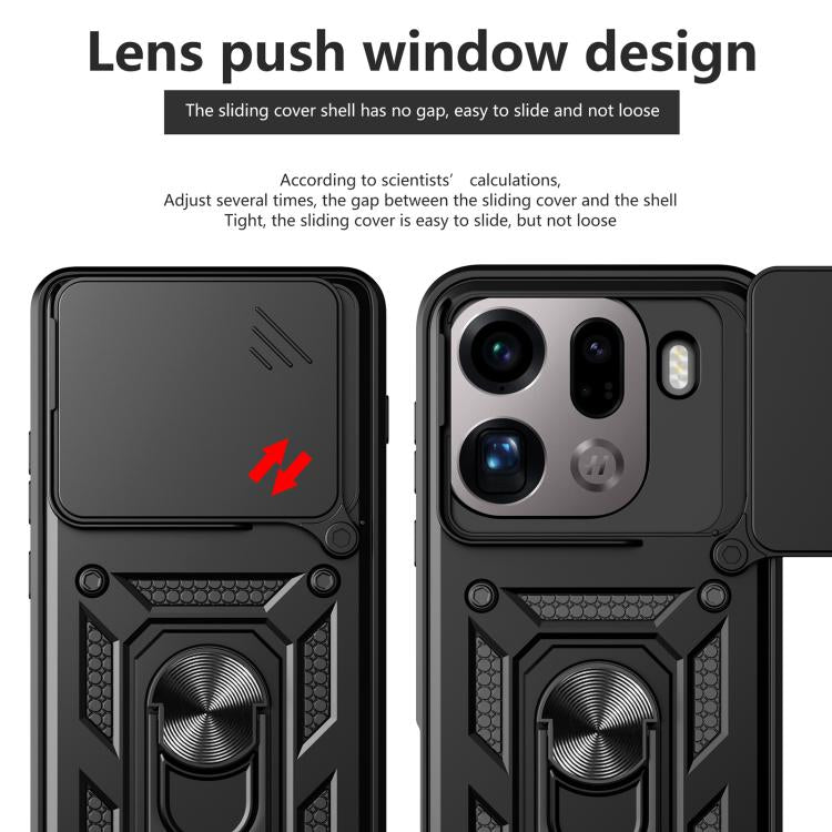 For OPPO Find X9 Pro Sliding Camera Cover Design TPU+PC Phone Case