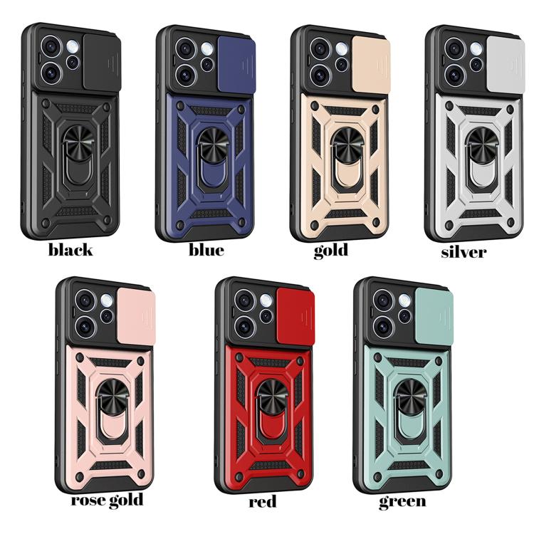 For OPPO Reno15 5G Global Sliding Camera Cover Design TPU+PC Phone Case
