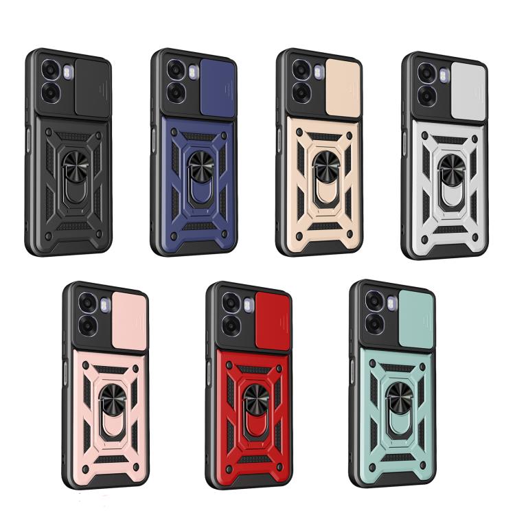 For OPPO A6x 5G Global Sliding Camera Cover Design TPU+PC Phone Case