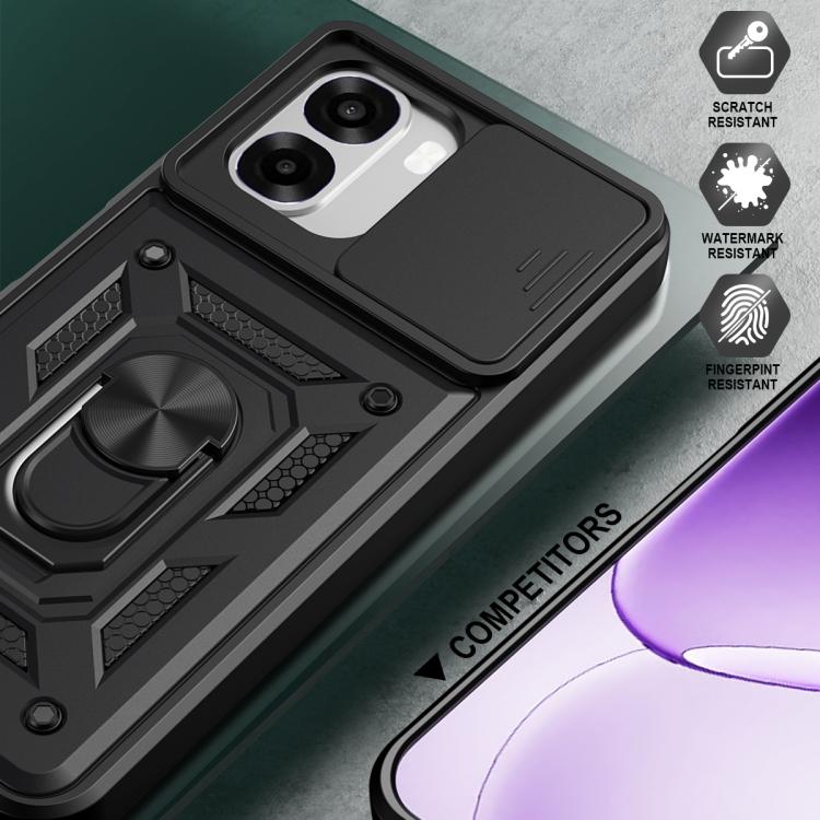 For OPPO A6x 4G Global Sliding Camera Cover Design TPU+PC Phone Case