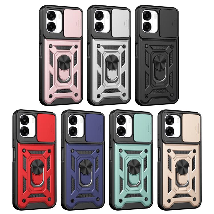 For OPPO A6x 4G Global Sliding Camera Cover Design TPU+PC Phone Case