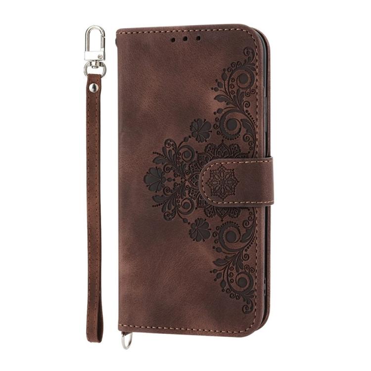For Sony Xperia 1 VII Skin-feel Flowers Embossed Wallet Leather Phone Case