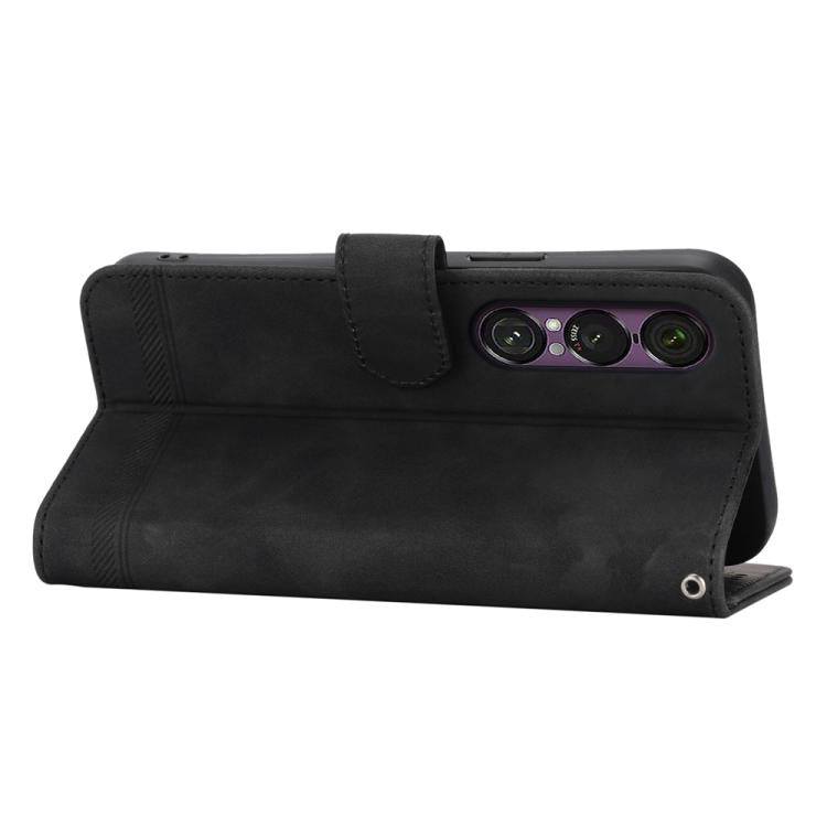 For Sony Xperia 1 VII Dierfeng Dream Line TPU + PU Leather Phone Case