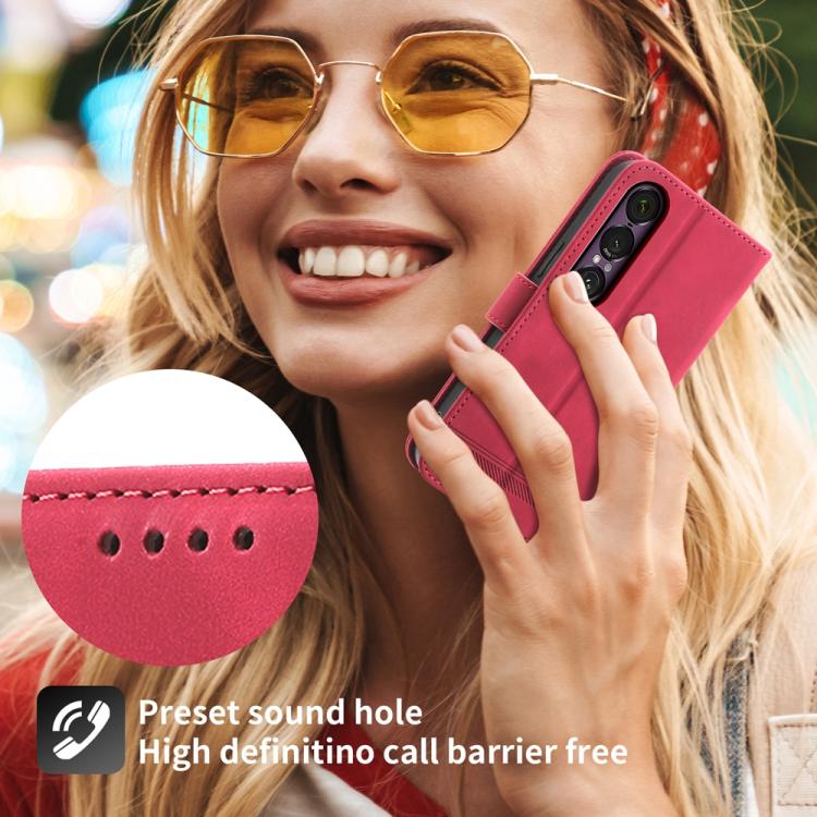 For Sony Xperia 1 VII Dierfeng Dream Line TPU + PU Leather Phone Case