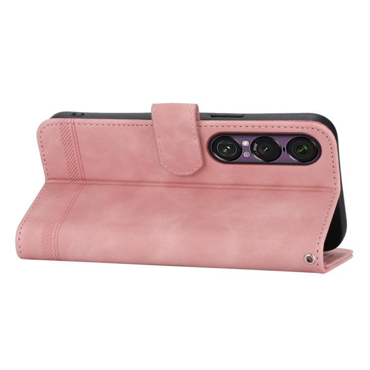 For Sony Xperia 1 VII Dierfeng Dream Line TPU + PU Leather Phone Case
