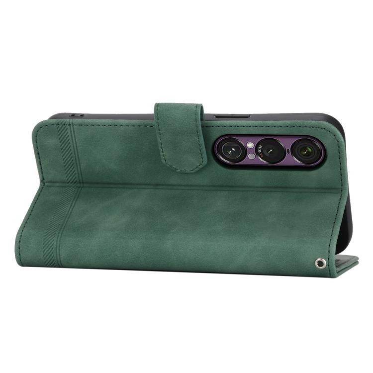 For Sony Xperia 1 VII Dierfeng Dream Line TPU + PU Leather Phone Case